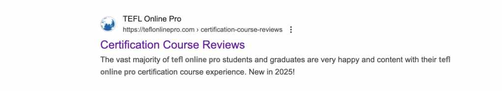 TEFL Online Pro Review shows real student and graduate feedback