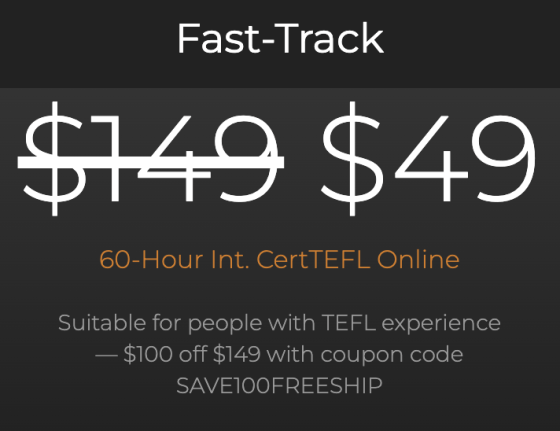 New product page listing image for TEFL Online Pro 60-Hour Fast-Track Online TEFL/TESOL Certification Course